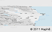 Silver Style Panoramic Map of Azerbaydzhan Territor