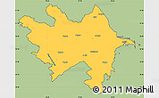 Savanna Style Simple Map of Azerbaydzhan Territor, cropped outside