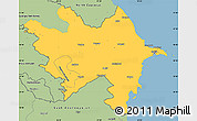 Savanna Style Simple Map of Azerbaydzhan Territor