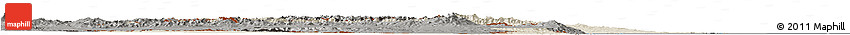 Shaded Relief Horizon Map of Azerbaijan, darken, semi-desaturated