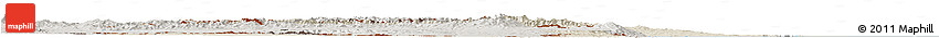 Shaded Relief Horizon Map of Azerbaijan, semi-desaturated, land only