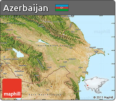 Satellite Map of Azerbaijan