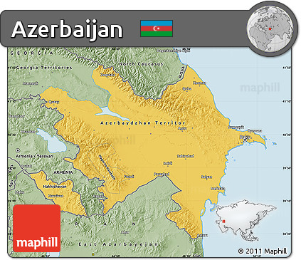 Savanna Style Map of Azerbaijan