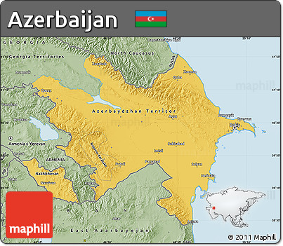 Savanna Style Map of Azerbaijan
