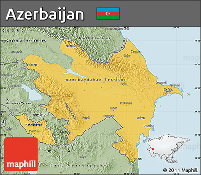 Savanna Style Map of Azerbaijan