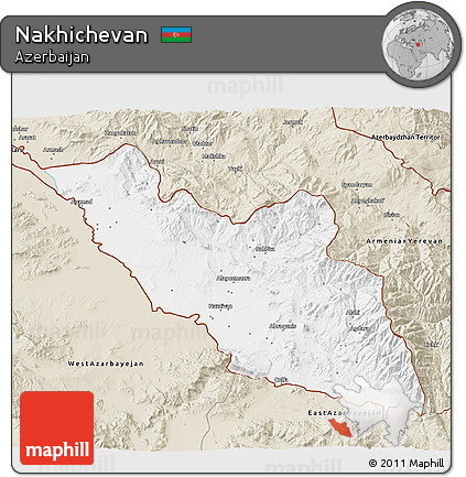 Classic Style 3D Map of Nakhichevan