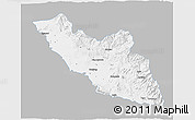 Gray 3D Map of Nakhichevan, single color outside