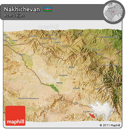 Satellite 3D Map of Nakhichevan