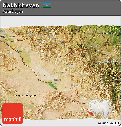Satellite 3D Map of Nakhichevan