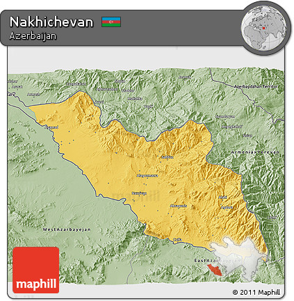 Savanna Style 3D Map of Nakhichevan