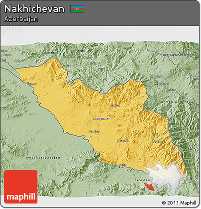 Savanna Style 3D Map of Nakhichevan