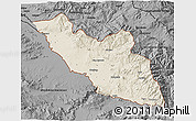 Shaded Relief 3D Map of Nakhichevan, darken, desaturated
