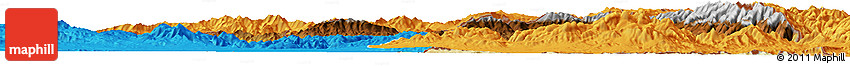 Physical Horizon Map of Nakhichevan, political outside