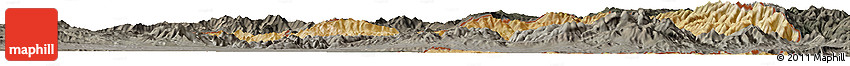 Satellite Horizon Map of Nakhichevan, darken, semi-desaturated