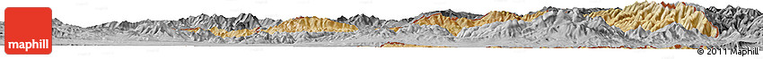 Satellite Horizon Map of Nakhichevan, desaturated