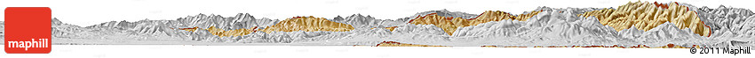 Satellite Horizon Map of Nakhichevan, lighten, desaturated