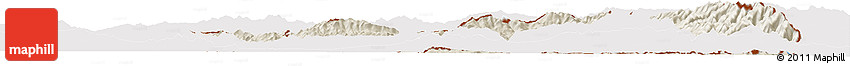 Shaded Relief Horizon Map of Nakhichevan, cropped outside