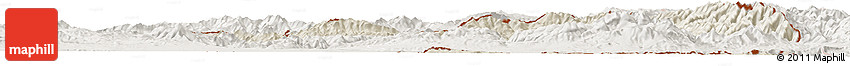Shaded Relief Horizon Map of Nakhichevan, lighten