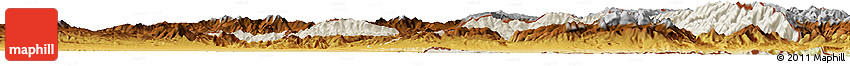 Shaded Relief Horizon Map of Nakhichevan, physical outside