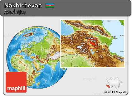 Physical Location Map of Nakhichevan