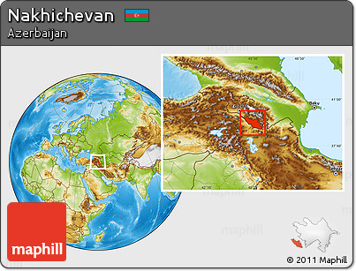 Physical Location Map of Nakhichevan
