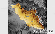 Physical Map of Nakhichevan, darken, desaturated