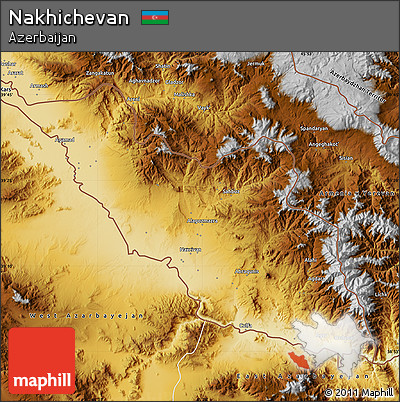 Physical Map of Nakhichevan
