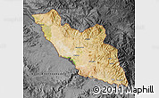 Satellite Map of Nakhichevan, darken, desaturated