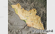 Satellite Map of Nakhichevan, darken, semi-desaturated