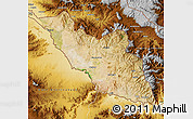 Satellite Map of Nakhichevan, physical outside