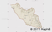 Shaded Relief Map of Nakhichevan, cropped outside