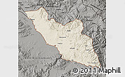 Shaded Relief Map of Nakhichevan, darken, semi-desaturated