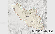 Shaded Relief Map of Nakhichevan, lighten, semi-desaturated