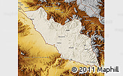 Shaded Relief Map of Nakhichevan, physical outside