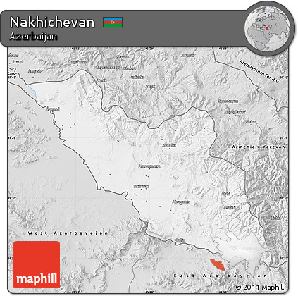 Silver Style Map of Nakhichevan
