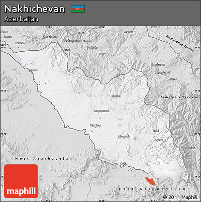 Silver Style Map of Nakhichevan