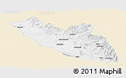 Classic Style Panoramic Map of Nakhichevan, single color outside