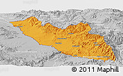 Political Panoramic Map of Nakhichevan, lighten, desaturated