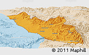 Political Panoramic Map of Nakhichevan, lighten
