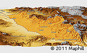 Political Panoramic Map of Nakhichevan, physical outside