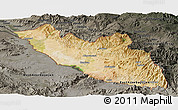 Satellite Panoramic Map of Nakhichevan, darken, semi-desaturated