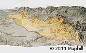 Satellite Panoramic Map of Nakhichevan, semi-desaturated