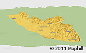 Savanna Style Panoramic Map of Nakhichevan, single color outside