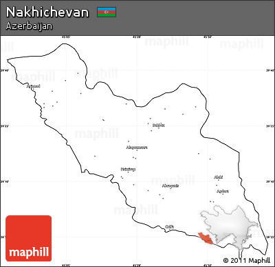 Blank Simple Map of Nakhichevan, cropped outside