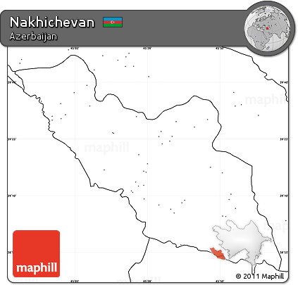 Blank Simple Map of Nakhichevan, no labels
