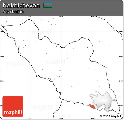 Blank Simple Map of Nakhichevan, no labels