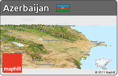 Satellite Panoramic Map of Azerbaijan