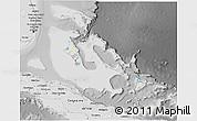 Shaded Relief 3D Map of The Bahamas, desaturated