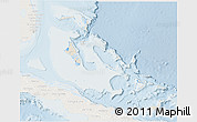 Shaded Relief 3D Map of The Bahamas, lighten