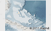 Shaded Relief 3D Map of The Bahamas, semi-desaturated